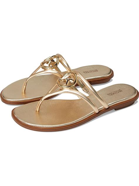 michael michael kors emory flip flop gold metallic 